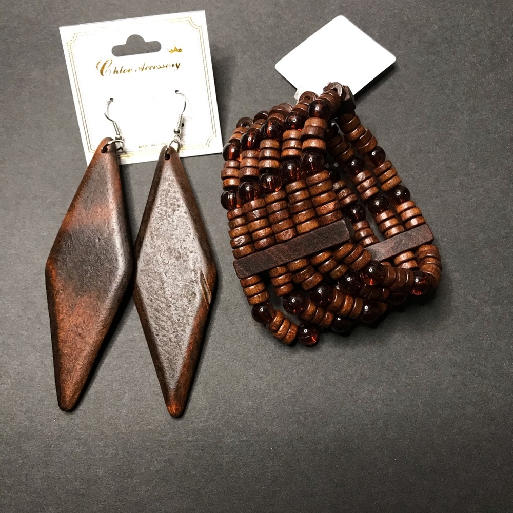 Wooden Jewelry Set